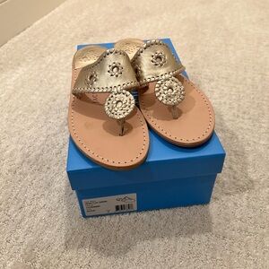 Brand New Jack Rogers Sandals Gold